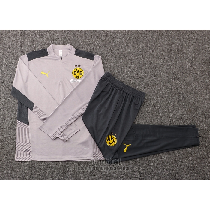 Chandal de Sudadera del Borussia Dortmund 2021-2022 Gris